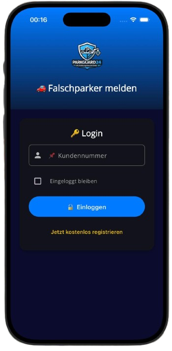ParkGuard24 App Login